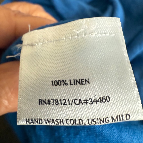 Eileen Fisher M blue tank linen - Picture 4 of 5